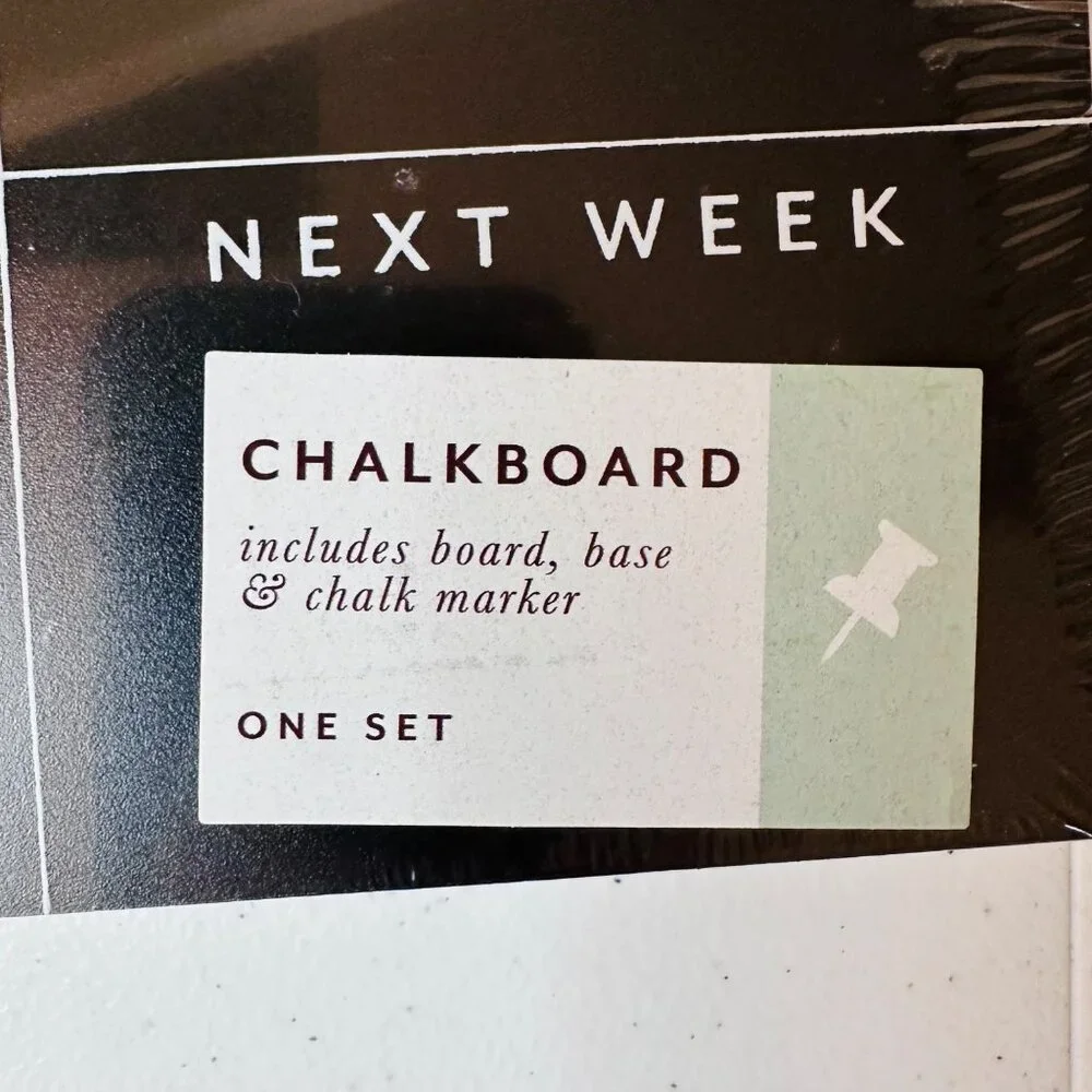 One Week Chalkboard Planner With Wooden Base & Chalk Marker